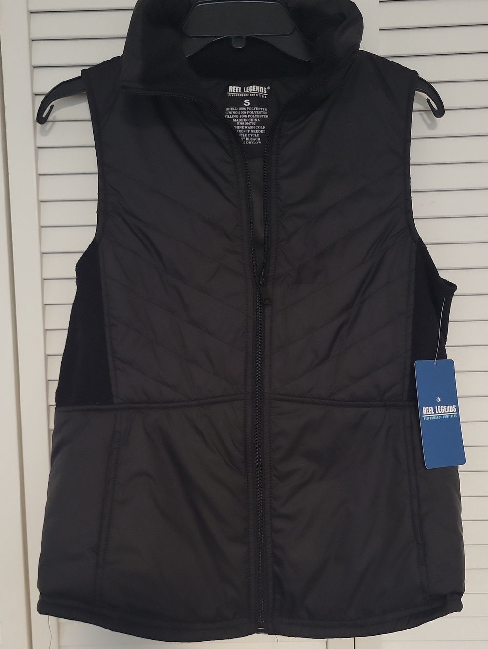 Reel Legends Women’s Nwt Black Quilted Lightweight Vest